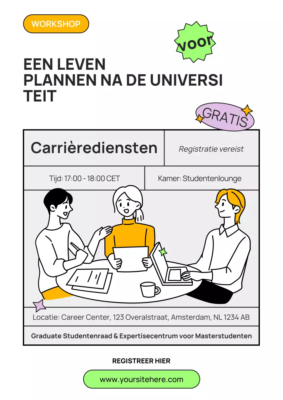 Uitnodiging voor gewone carrièreworkshop