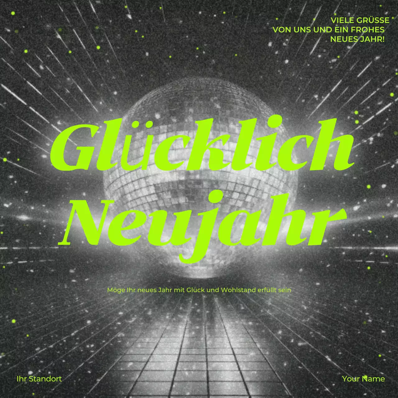 Grauer Retro-Neujahrsgruß