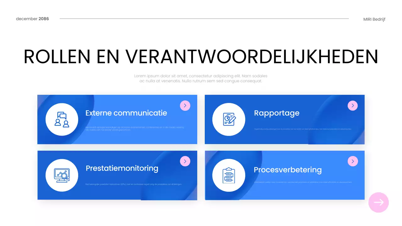 blauwe moderne personeelsgids