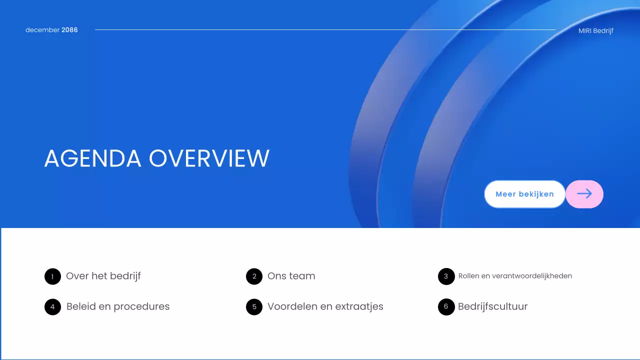 blauwe moderne personeelsgids