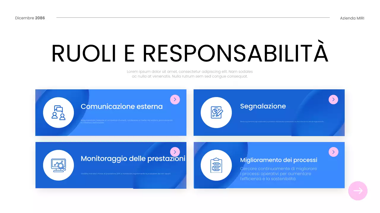 guida per i dipendenti blue modern