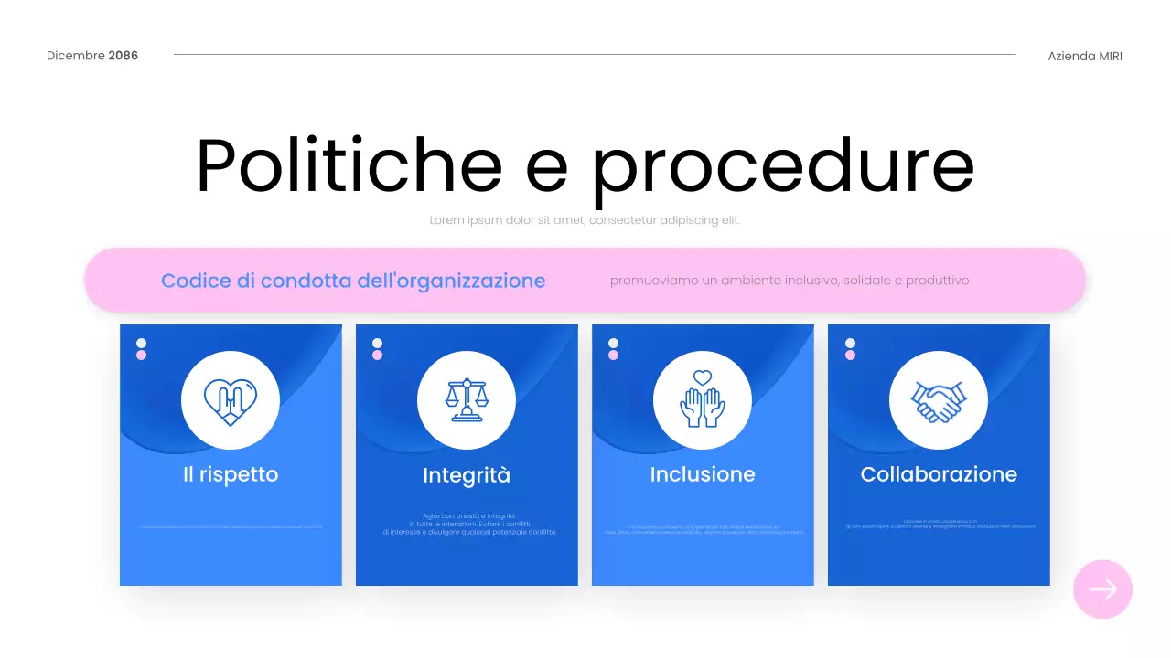 guida per i dipendenti blue modern