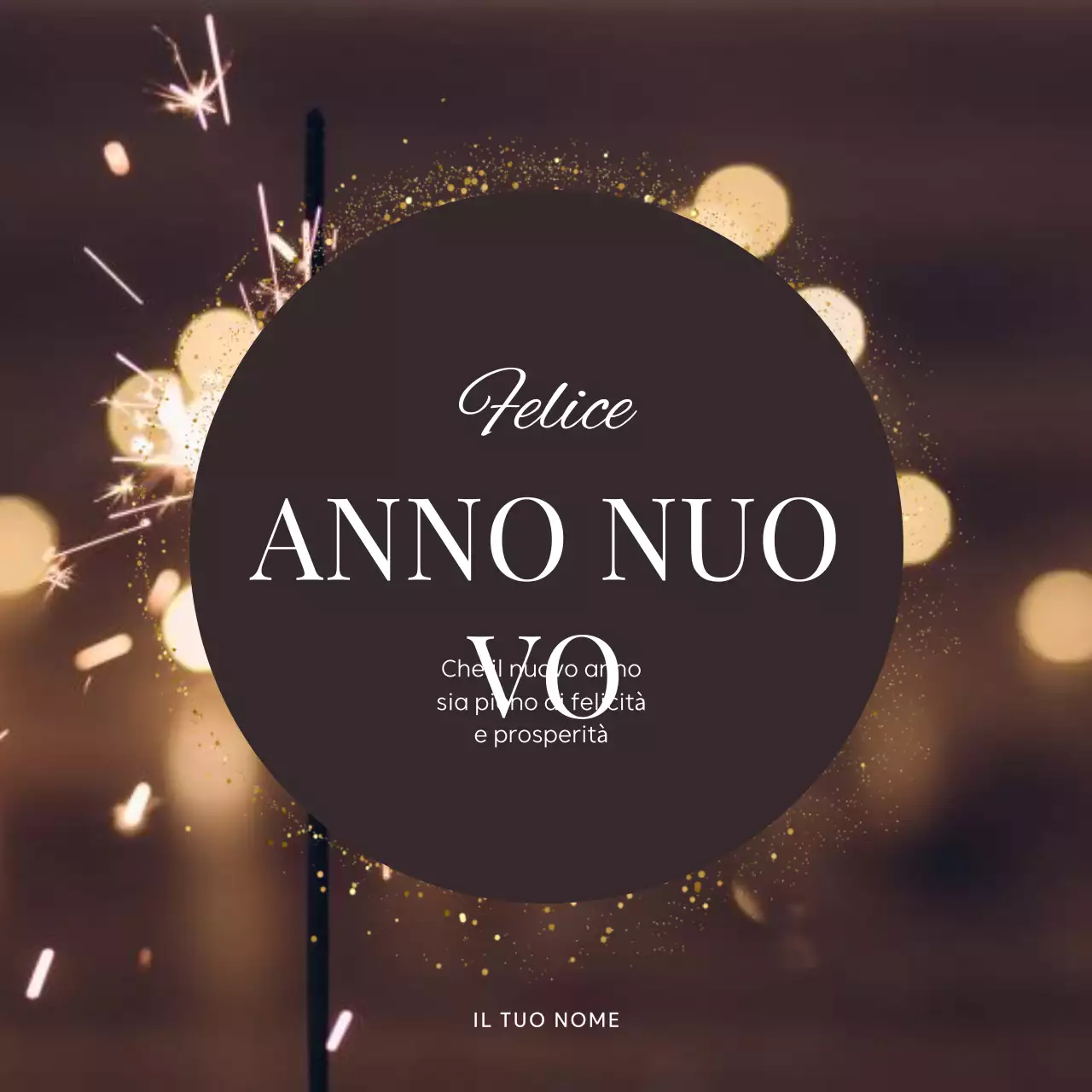 Nero Elegante augurio di buon anno