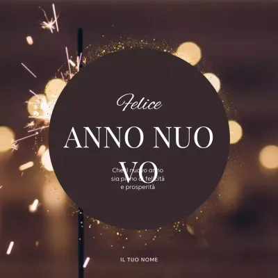 Nero Elegante augurio di buon anno