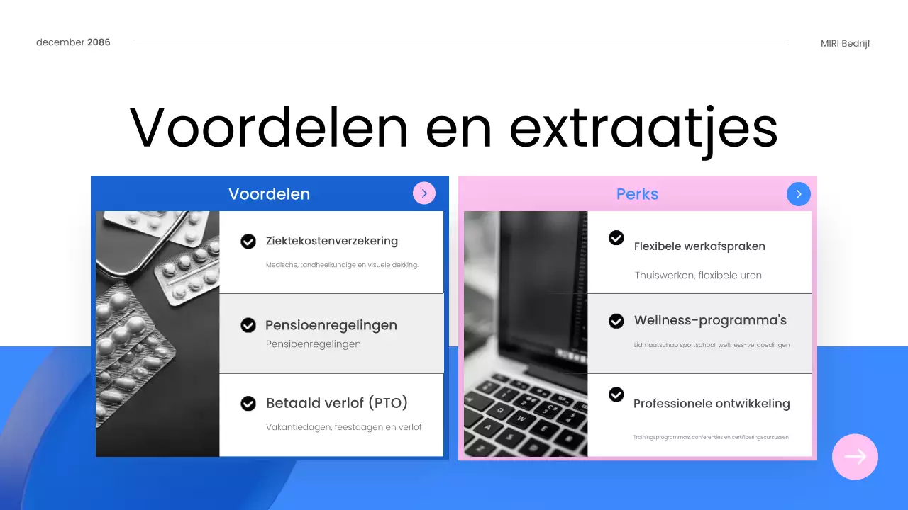 blauwe moderne personeelsgids