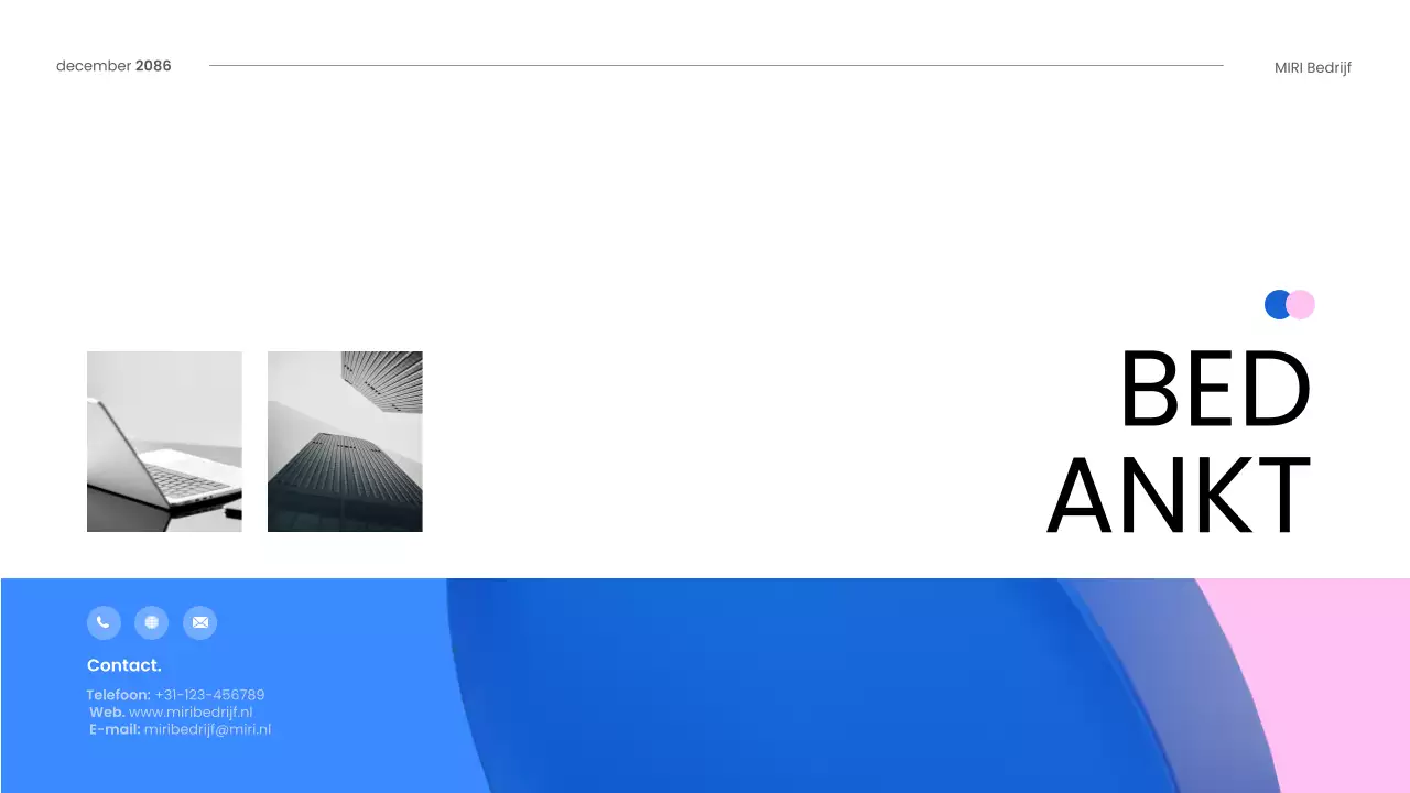 blauwe moderne personeelsgids