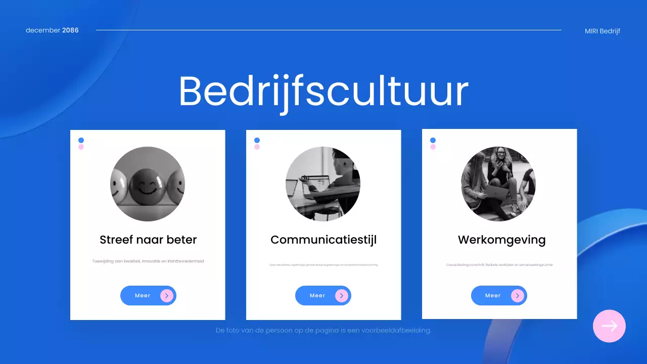 blauwe moderne personeelsgids