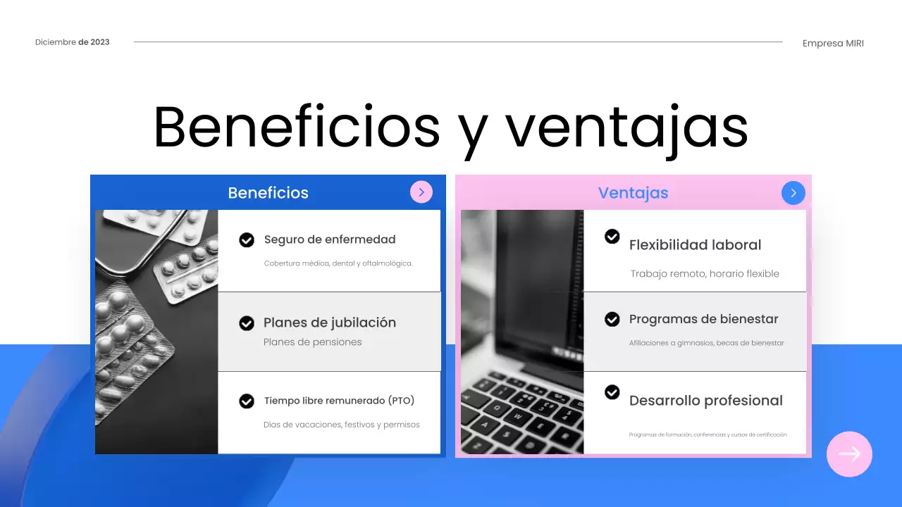 guía del empleado blue modern