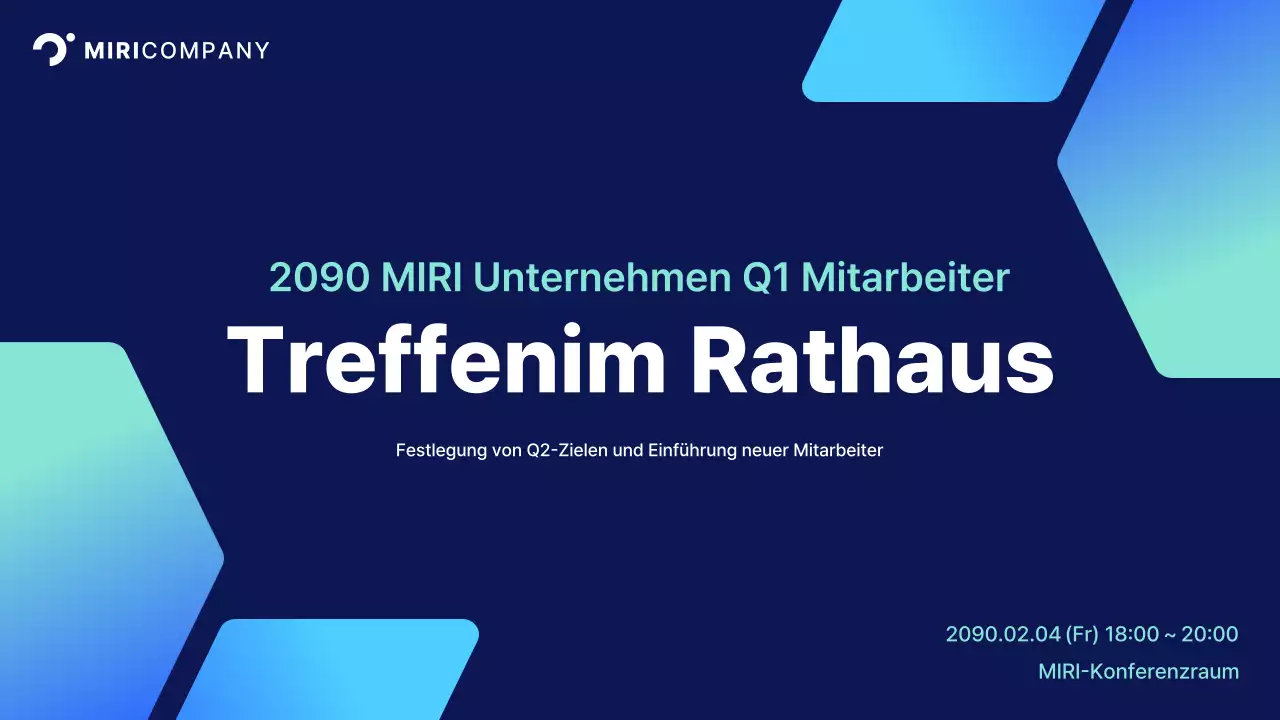 Hellblaue moderne Firmenpräsentation