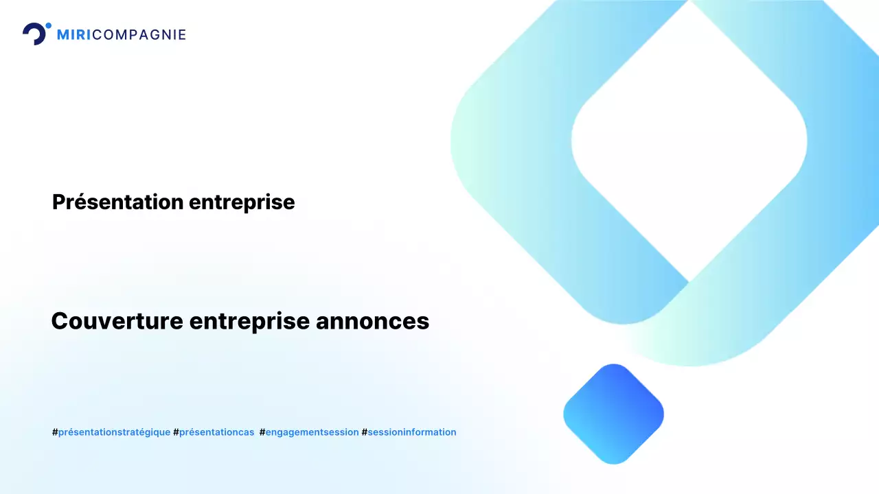 Présentation d'entreprise moderne bleu clair