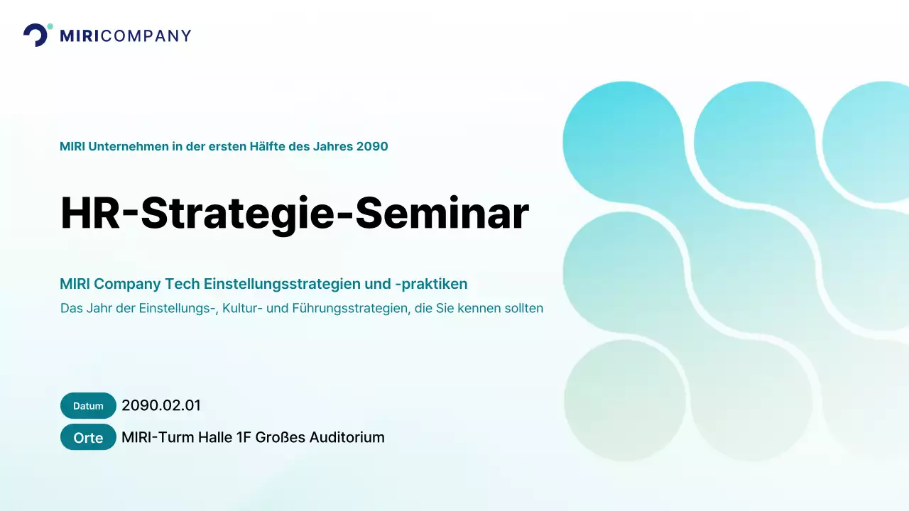 Hellblaue moderne Firmenpräsentation