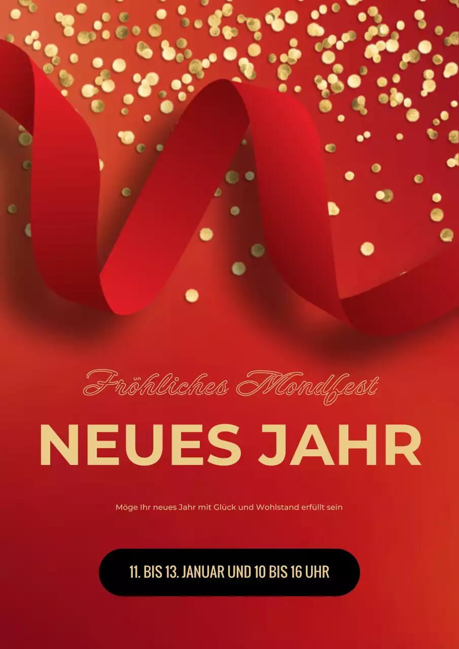 rote traditionelle Urlaubsankündigung