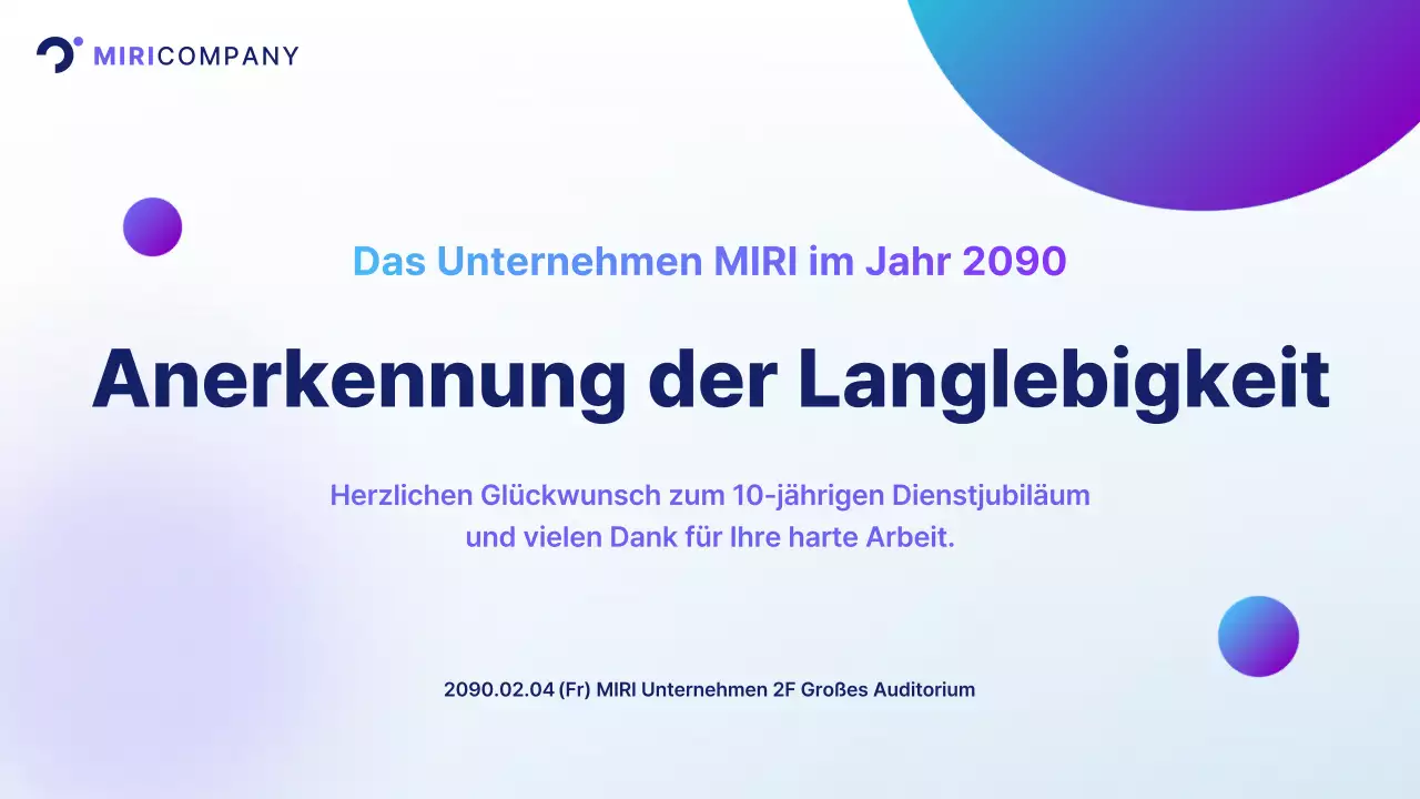 Hellblaue moderne Firmenpräsentation