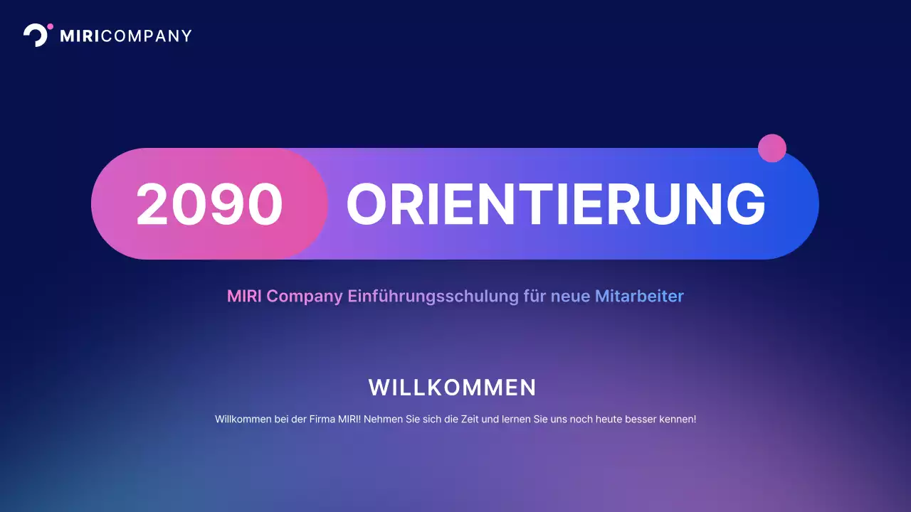 Hellblaue moderne Firmenpräsentation