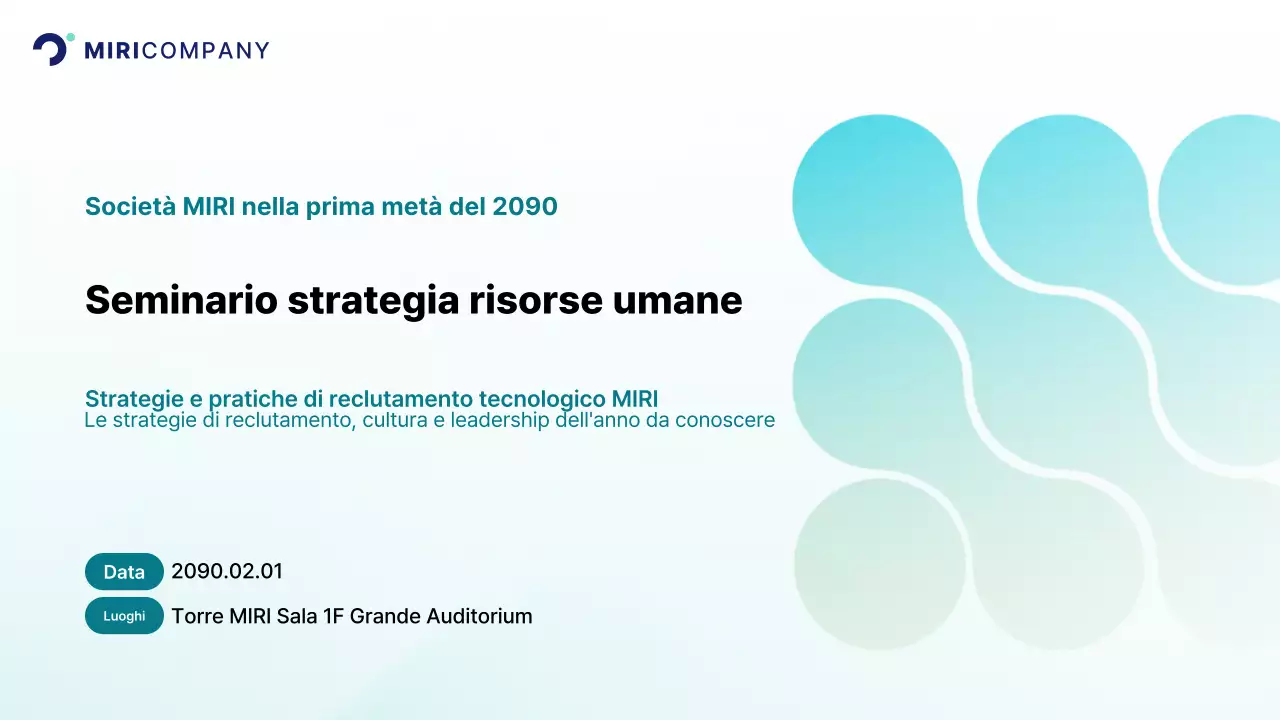 Presentazione aziendale moderna di colore azzurro
