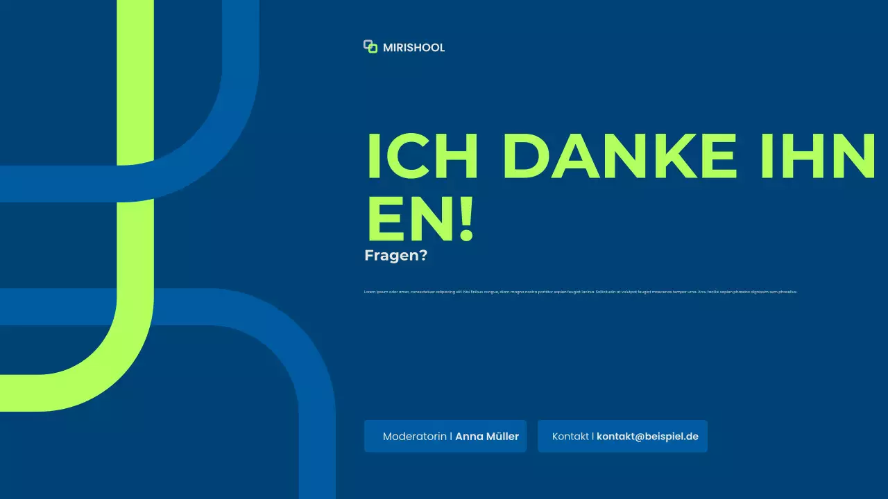 blue modern education Vortrag