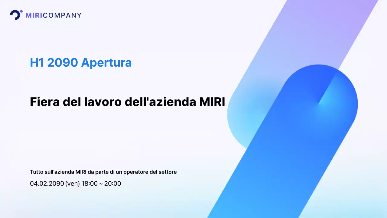 Presentazione aziendale moderna di colore azzurro