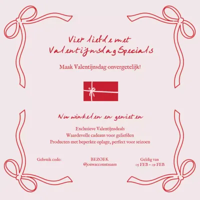 Rood Roze Elegante Valentijn Promotie