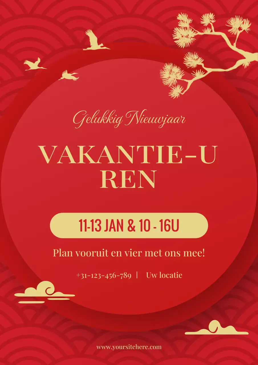 rode traditionele aankondiging