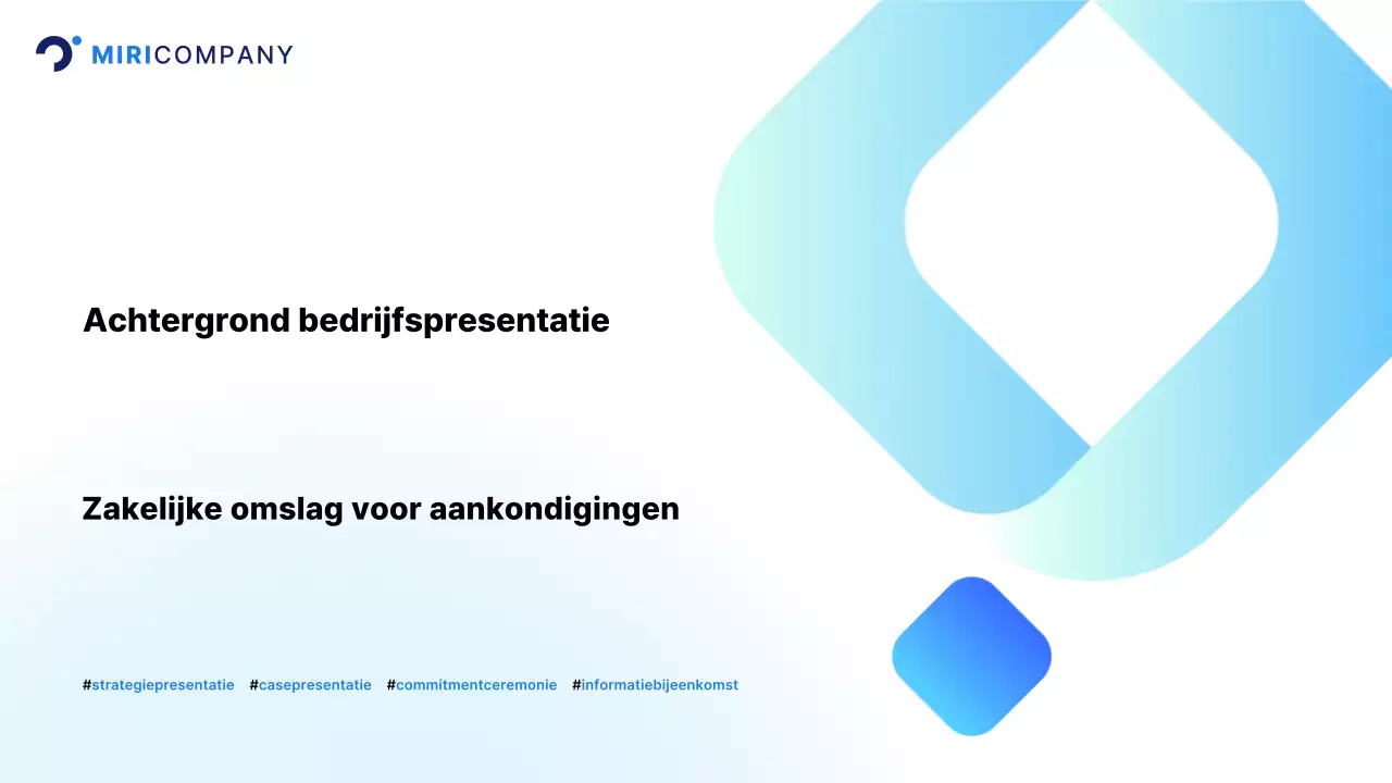 Lichtblauwe moderne bedrijfspresentatie