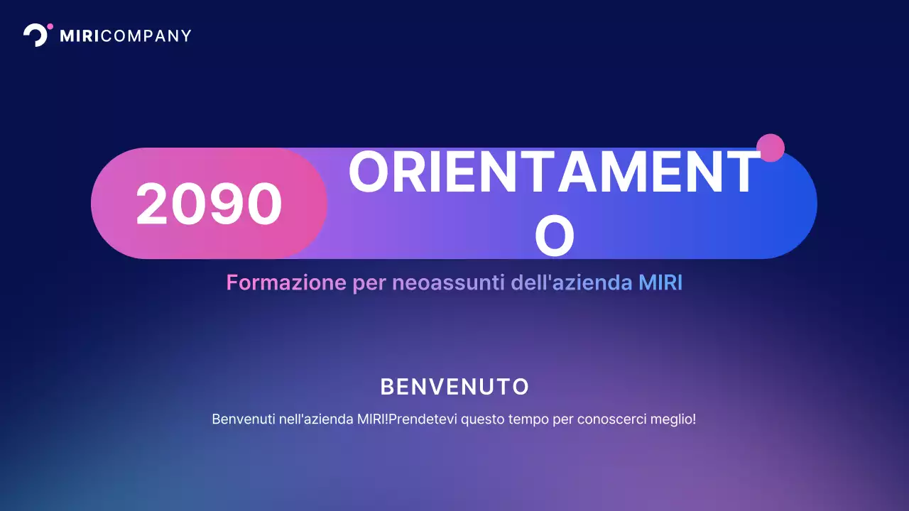 Presentazione aziendale moderna di colore azzurro