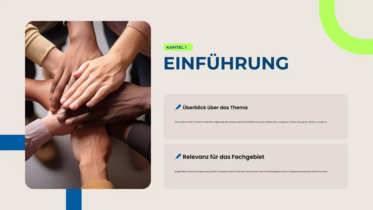 blue modern education Vortrag