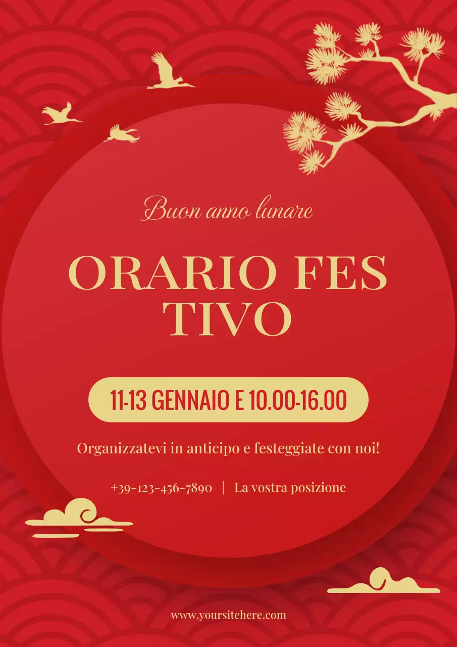 rosso annuncio tradizionale di vacanza