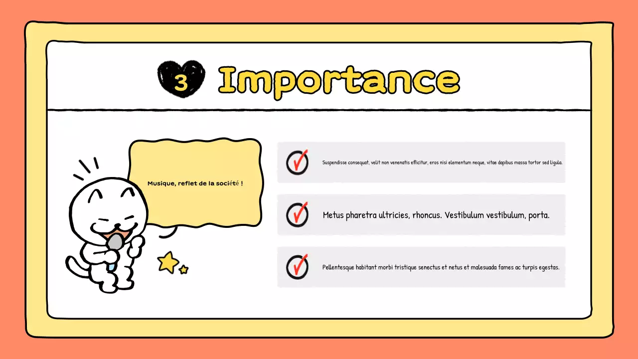 présentation musicale de la bande dessinée orange