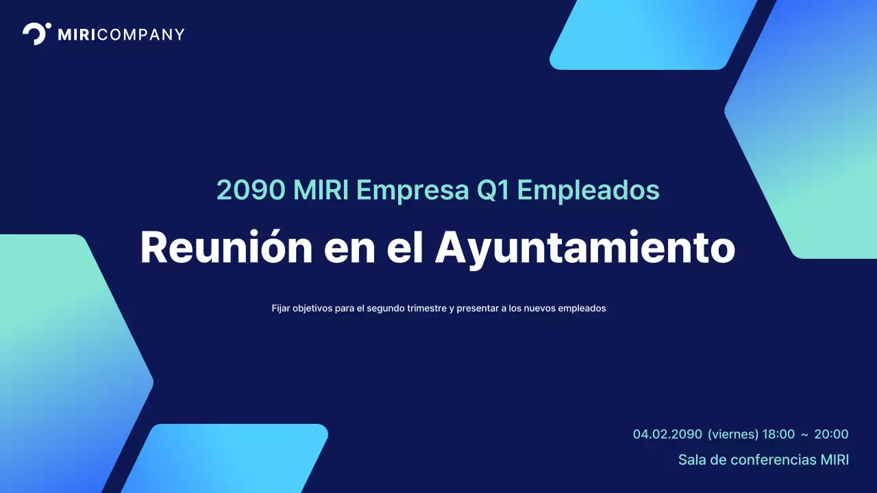Presentación corporativa moderna en azul claro