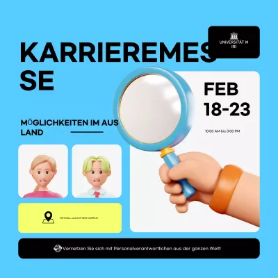 blue modern career Veranstaltungsankündigung