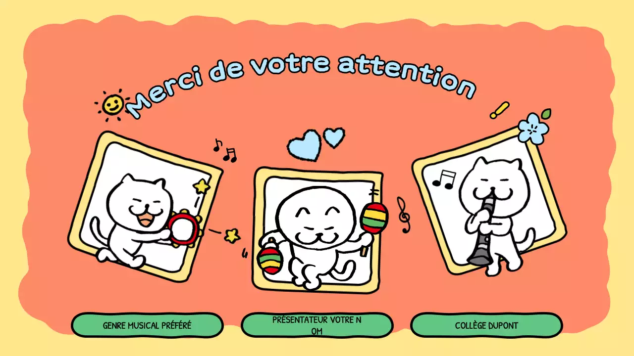 présentation musicale de la bande dessinée orange