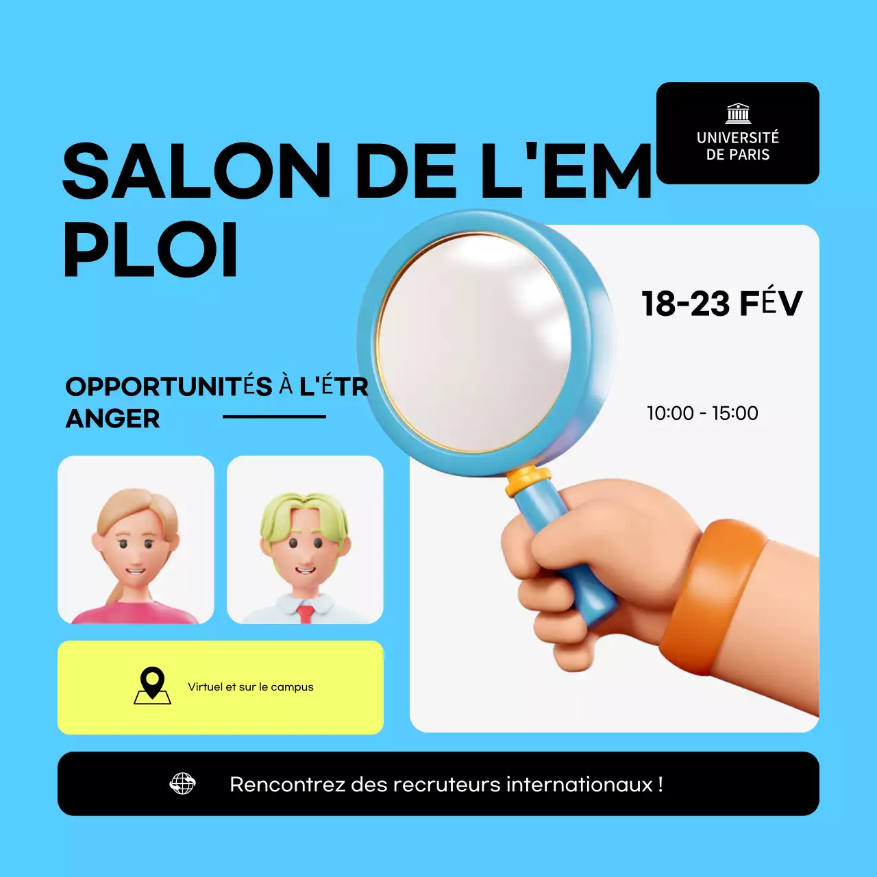 annonce de l'événement "blue modern career