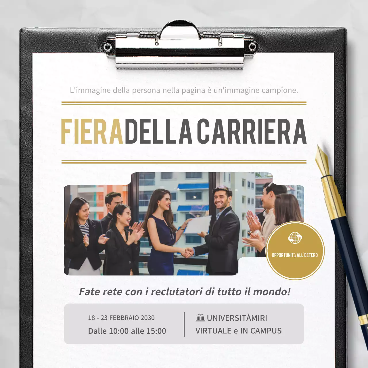 annuncio di carriera professionale grigio