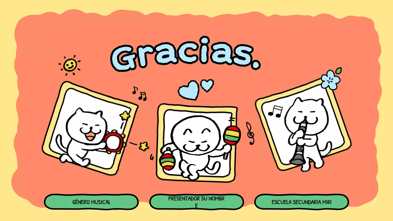 presentación musical de orange comic