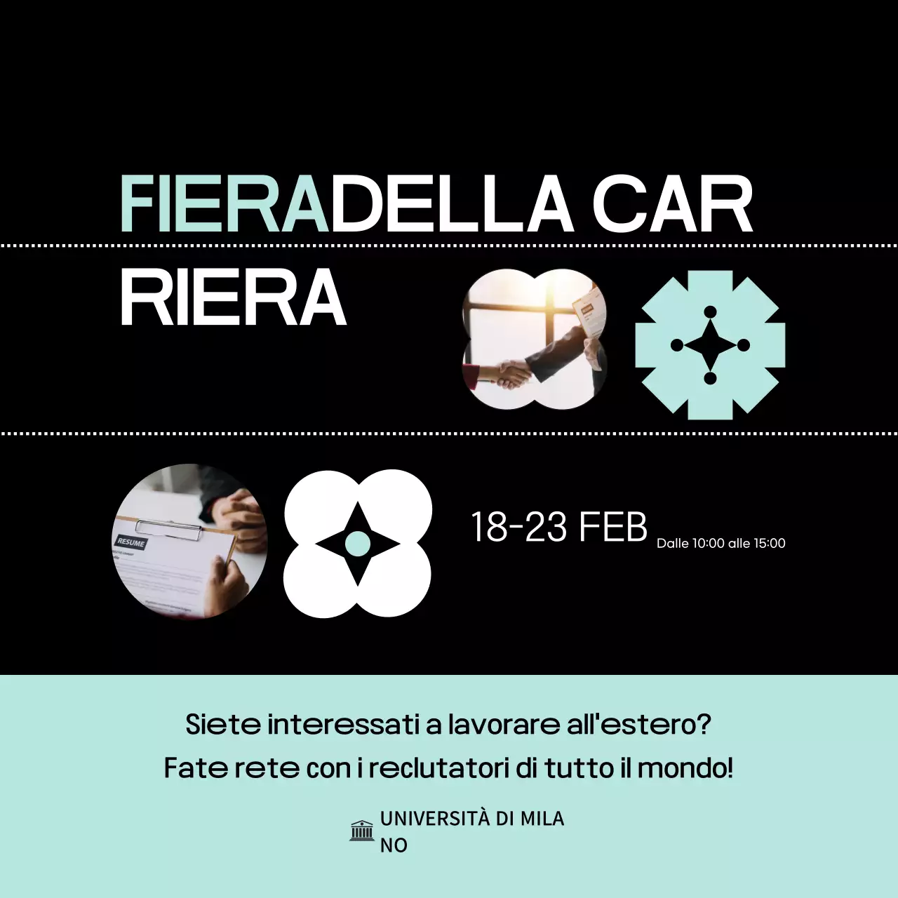 annuncio di carriera di menta moderna