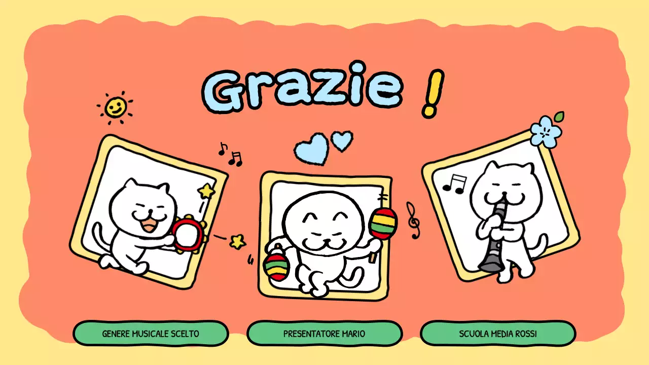 presentazione musicale del fumetto arancione