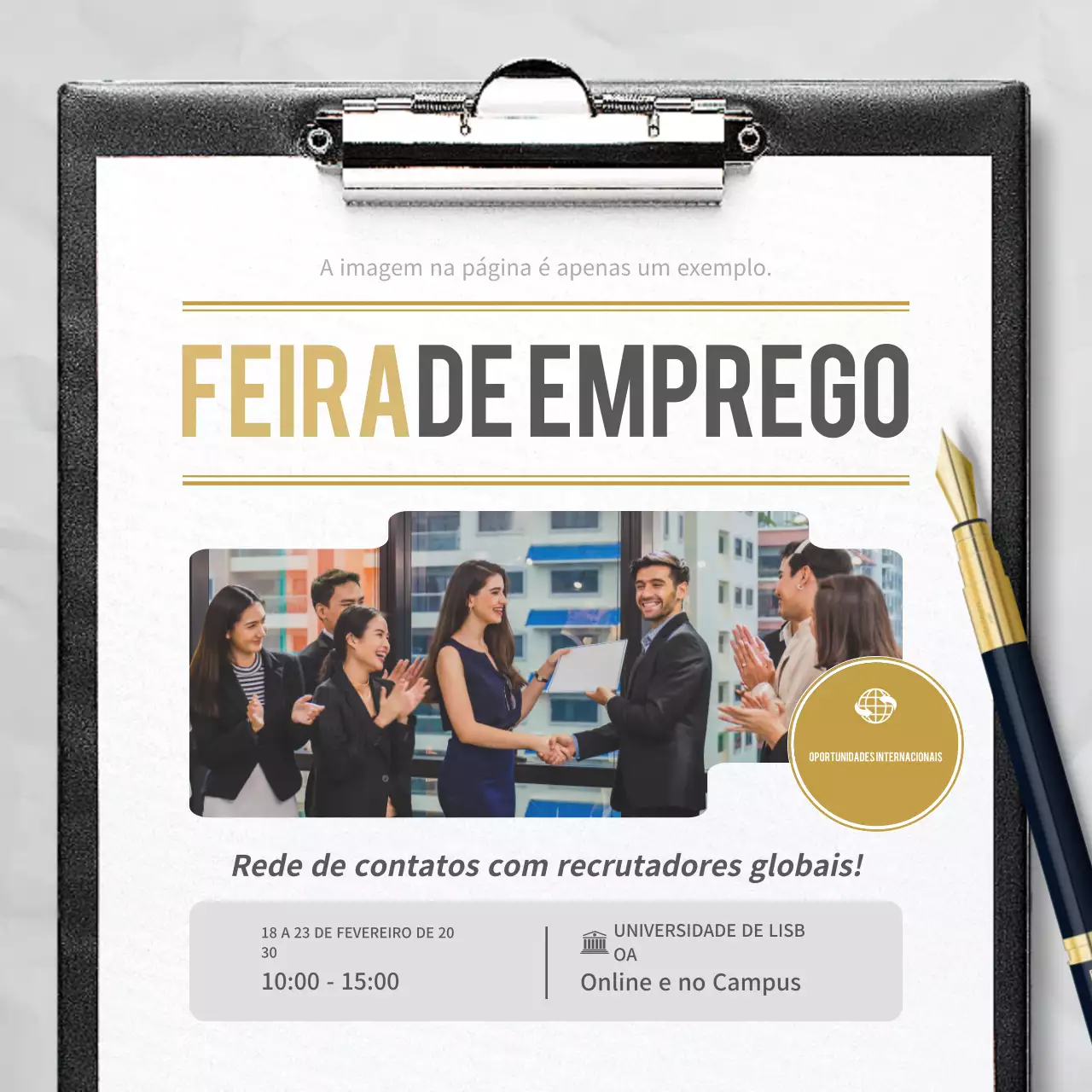 anúncio de carreira profissional cinzenta