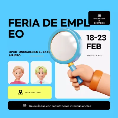 blue modern career event anuncio