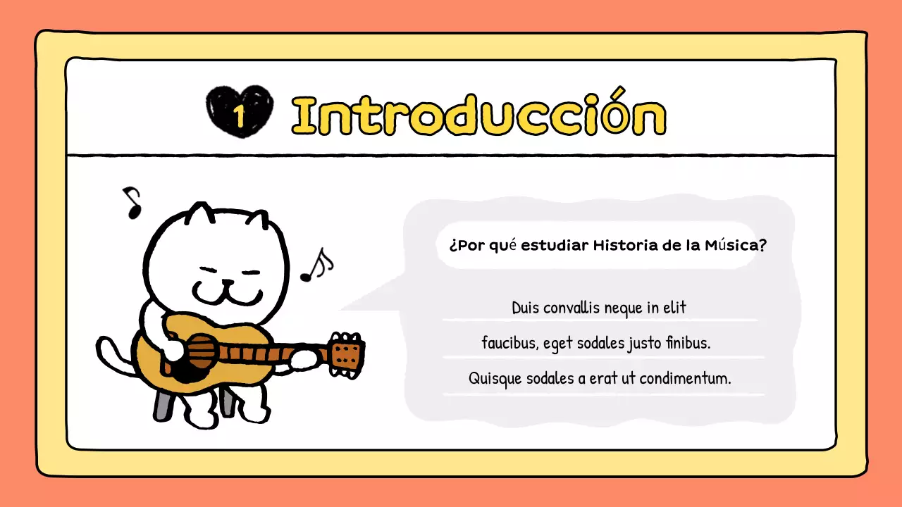 presentación musical de orange comic