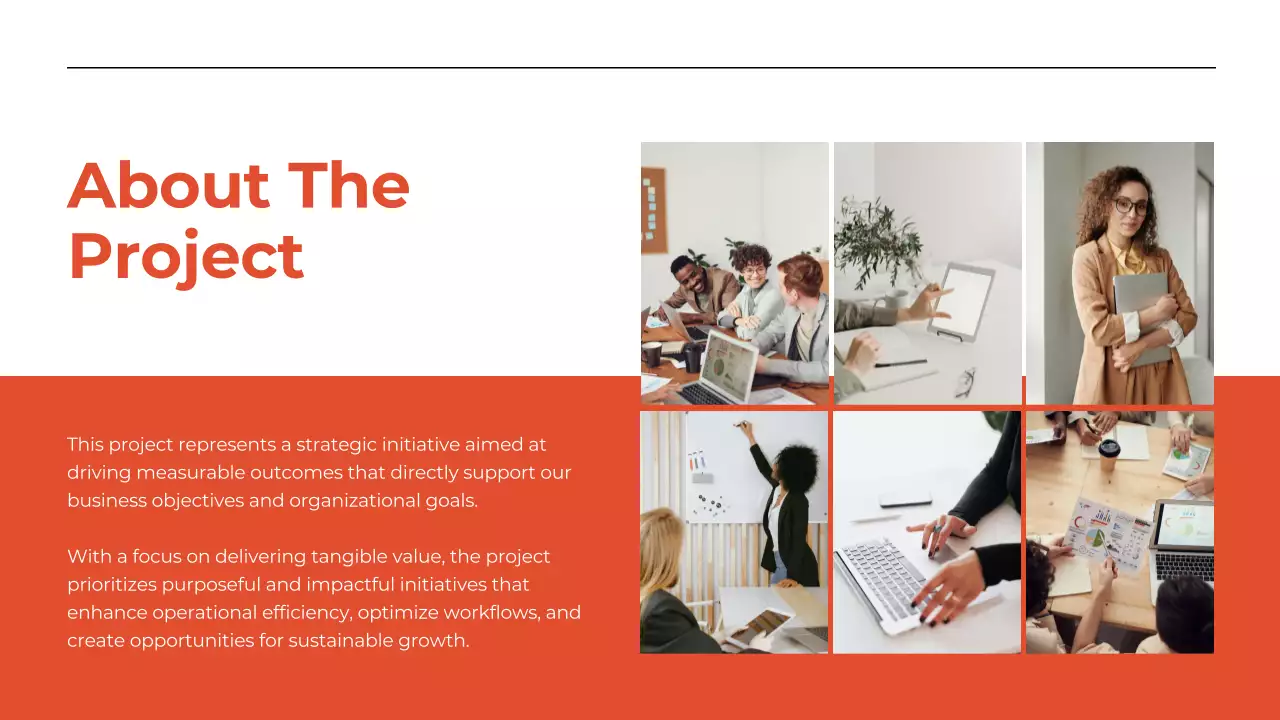 Orange Professional Business Report Presentation