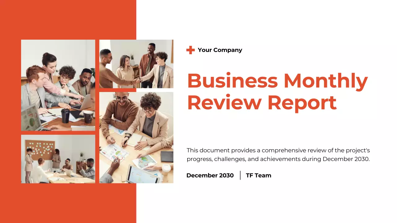 Orange Professional Business Report Presentation