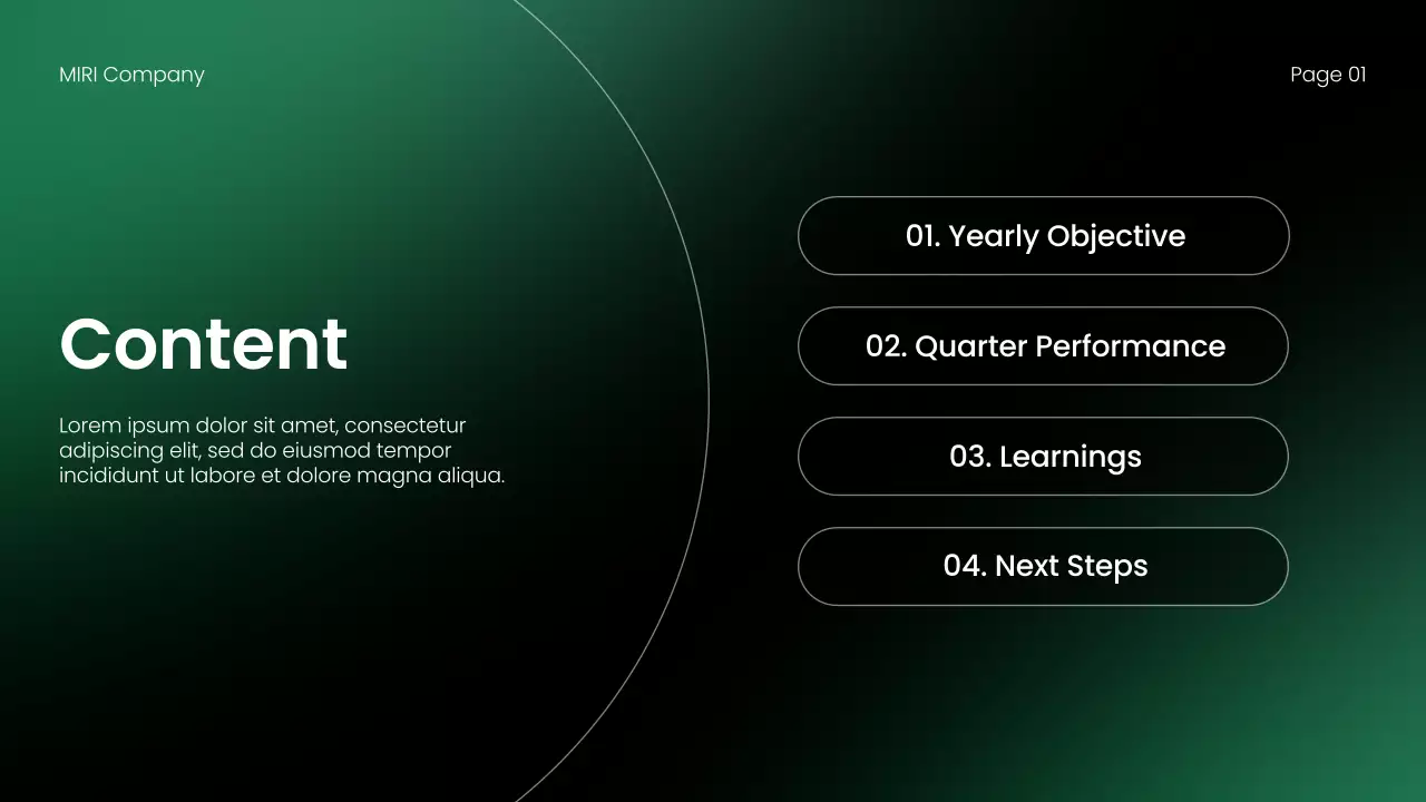 Green Modern Business Report Presentation