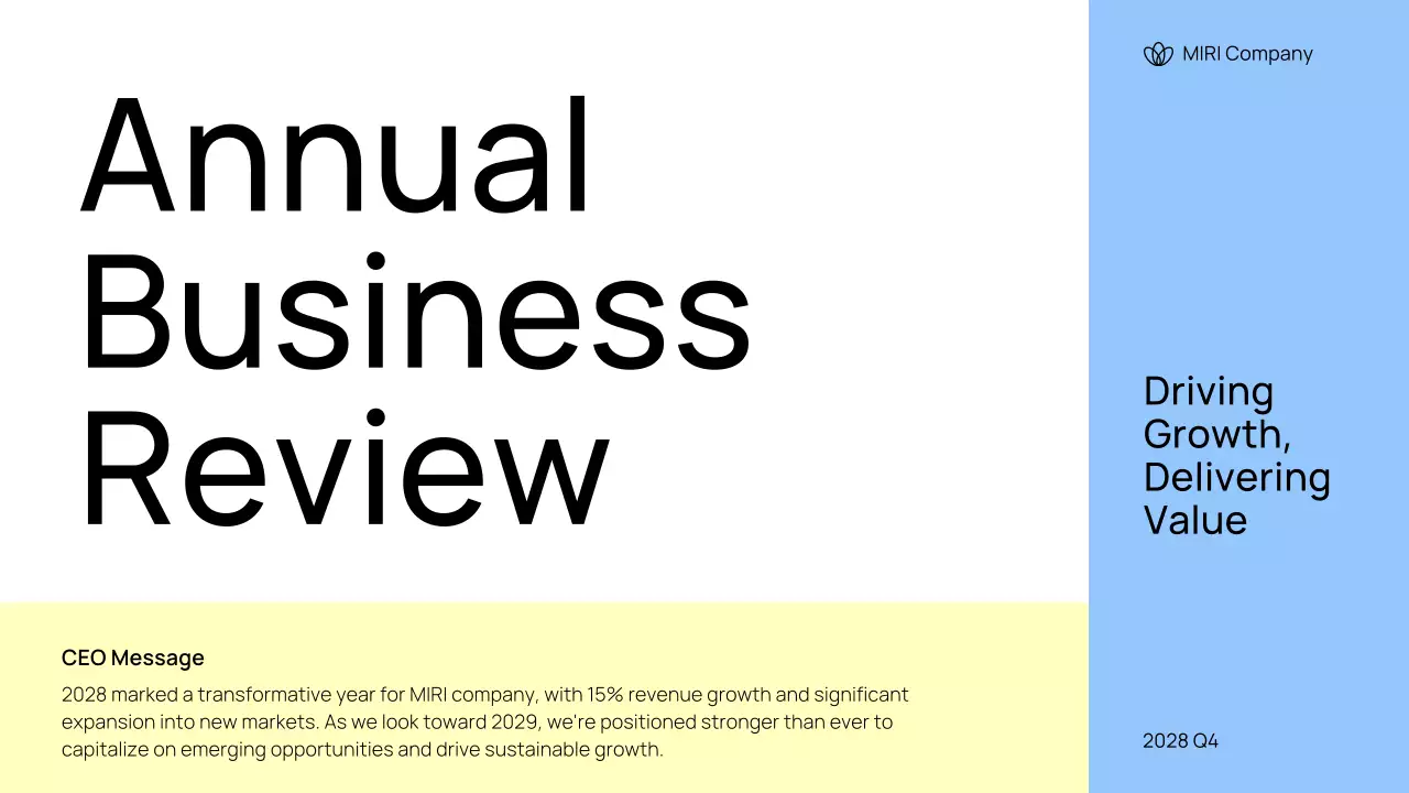 Blue Modern Business Report Presentation