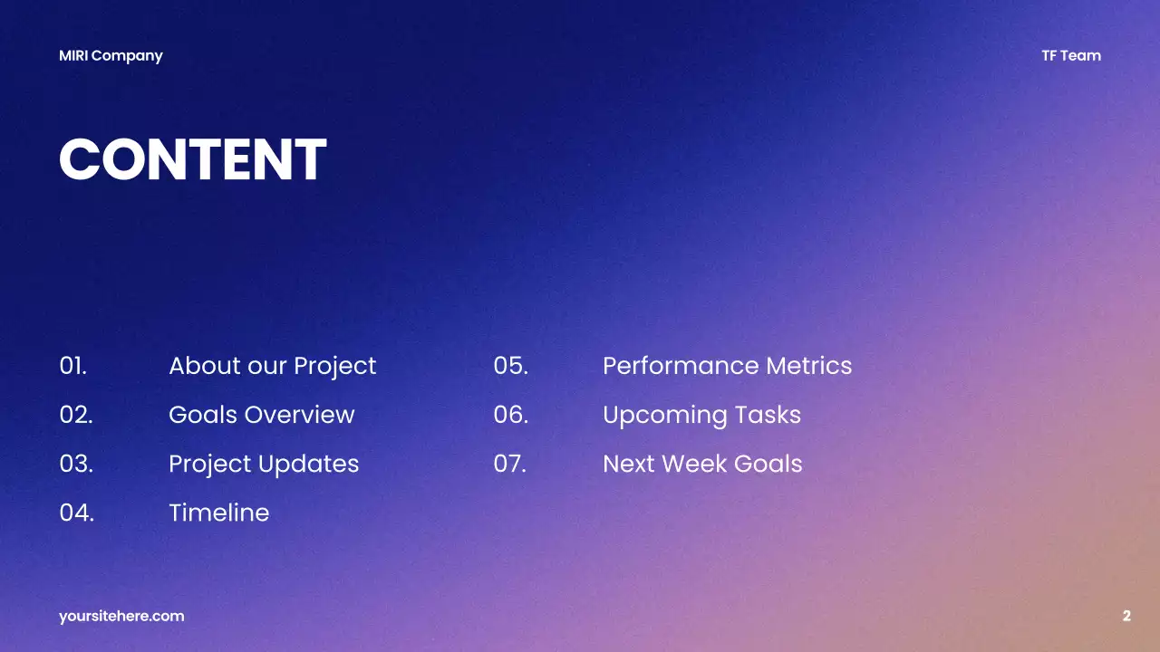 Purple Modern Project Report Presentation