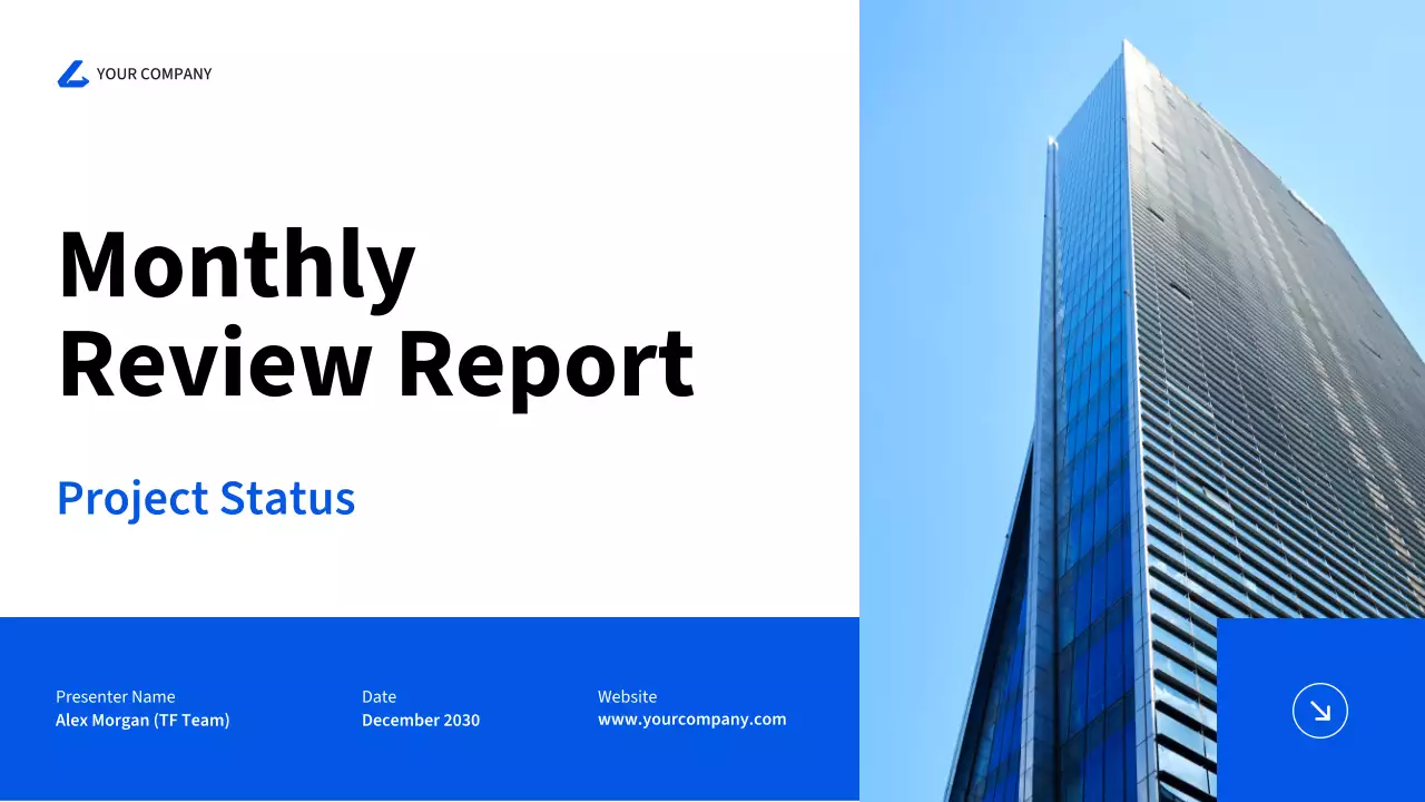 Blue Professional Project Report Presentation