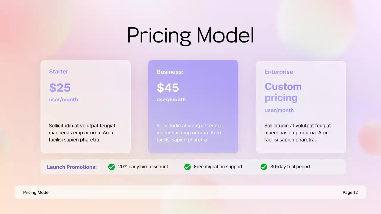 Pastel Modern Business Plan Presentation