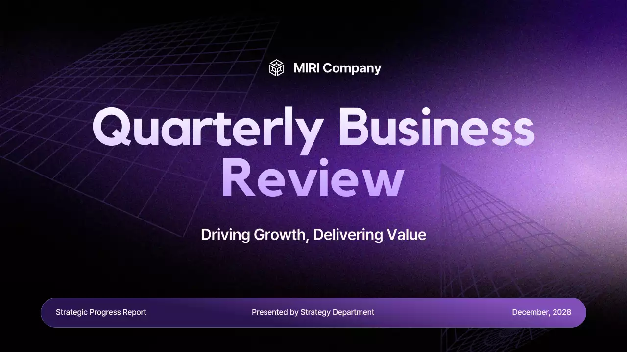 Purple Modern Business Report Presentation