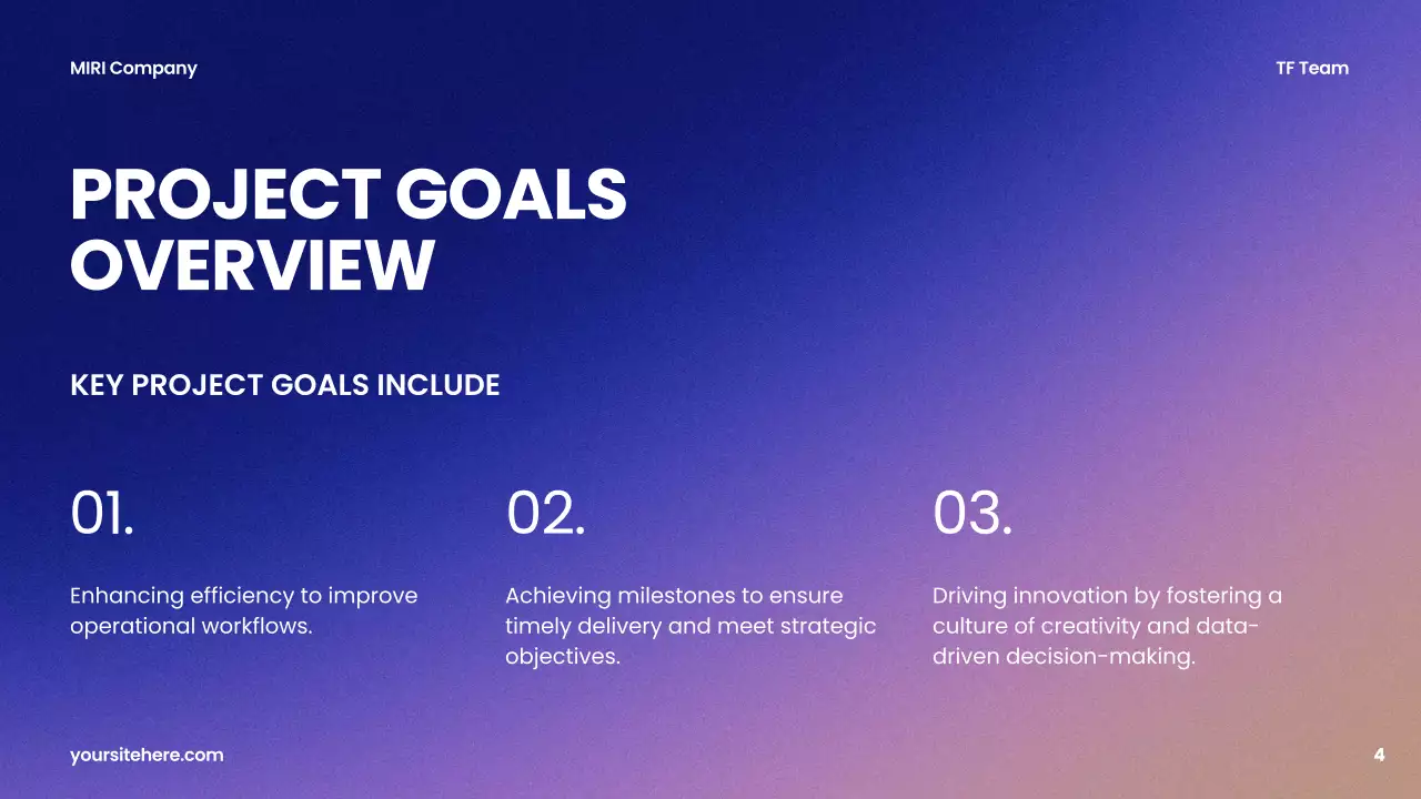 Purple Modern Project Report Presentation