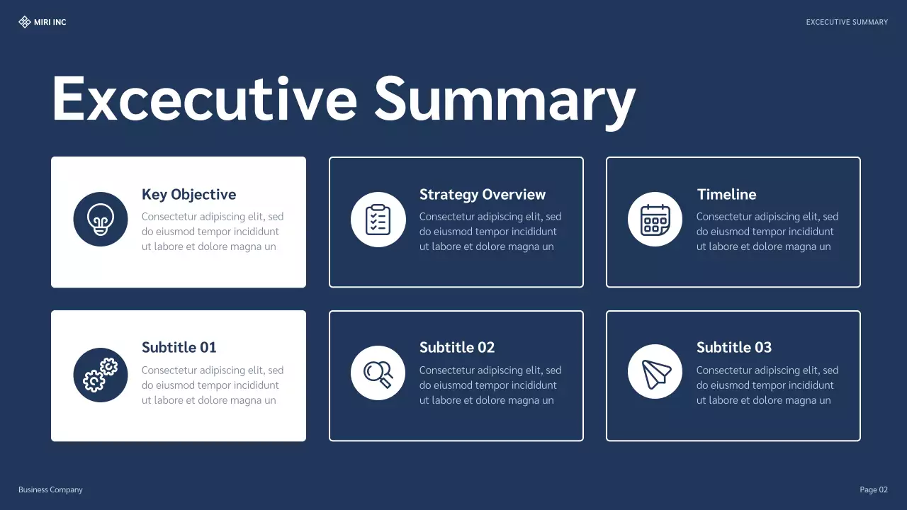 Blue Professional Business Plan Presentation