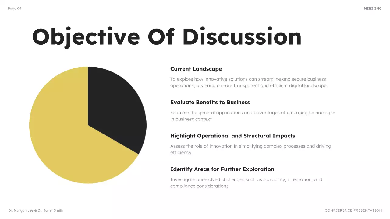 Black Modern Business Conference Presentation